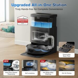 ECOVACS N30 PRO OMNI – Aspirateur Robot 10 000 Pa avec Station Tout-en-un